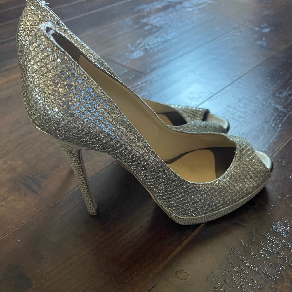 Open-toe glitter pumps Jimmy Choo